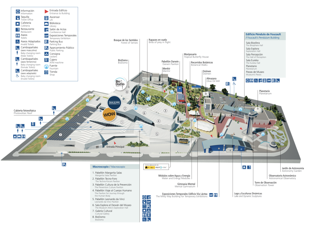 mapa parque de las ciencias granada