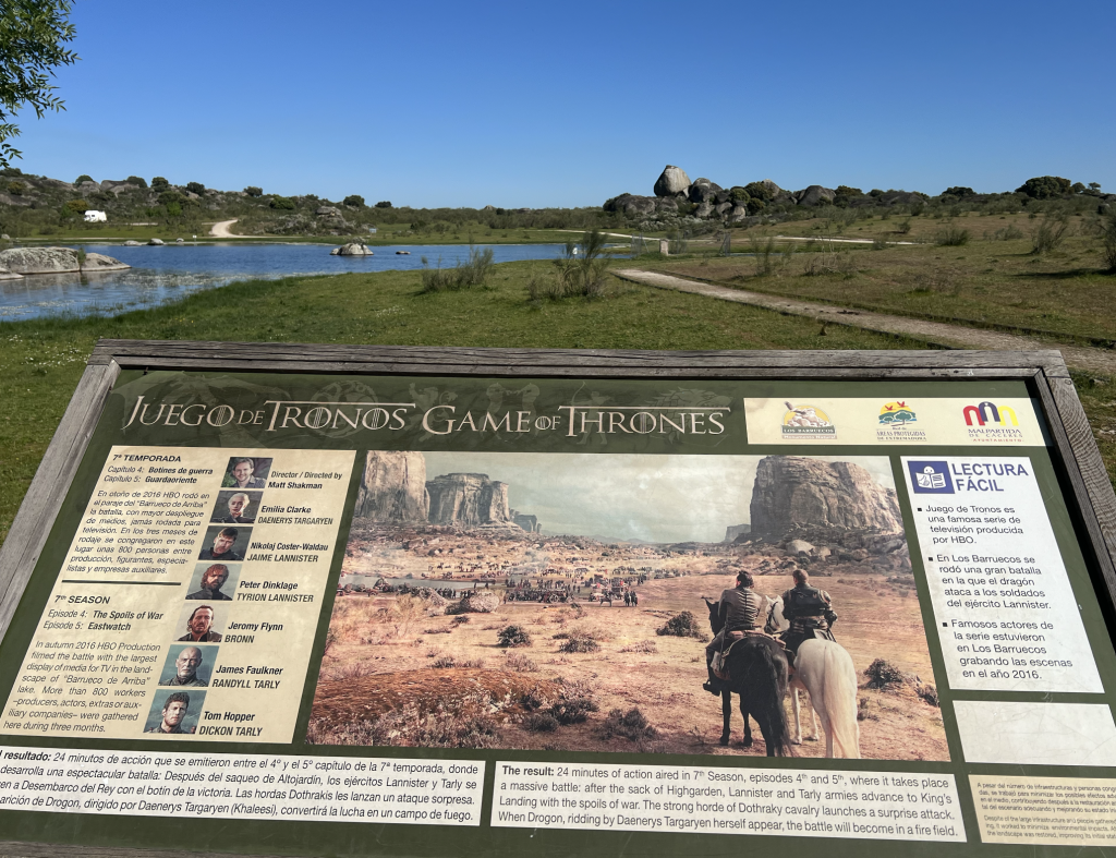 Malpartida de Cáceres y Los Barruecos juego de tronos